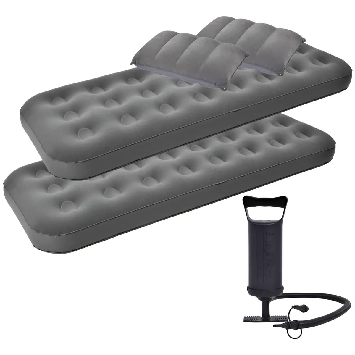 GENERICO - Colchón Inflable Individual Doble Gris
