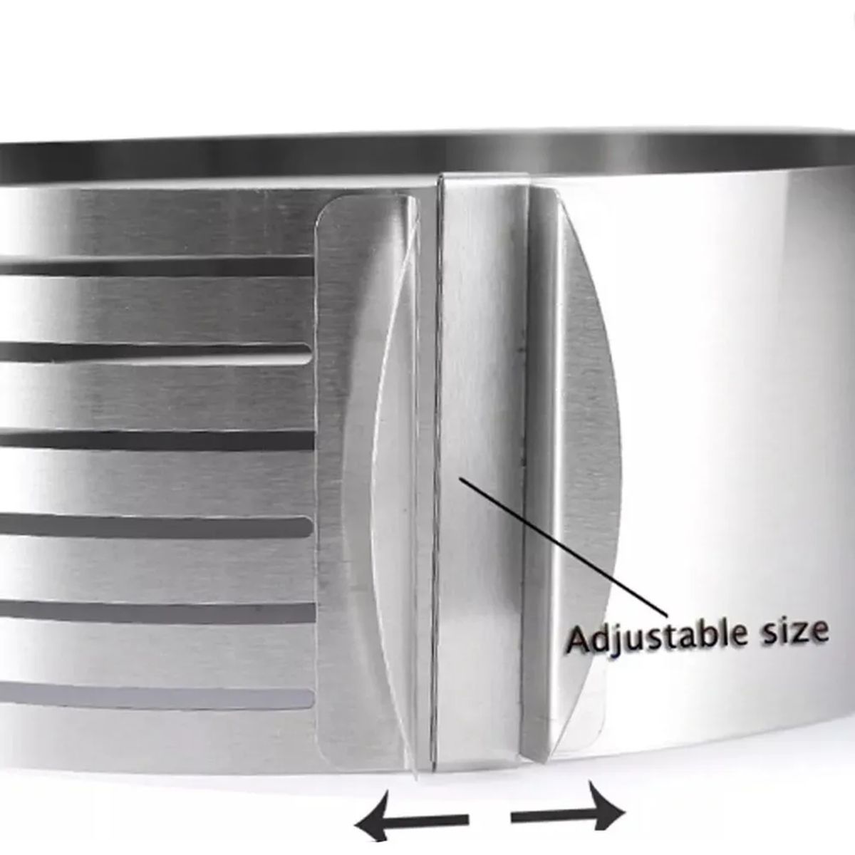 GENERICO - Cortador Bizcocho Ajustable 15-20cm Torta Queque Repostería Lisa Gris