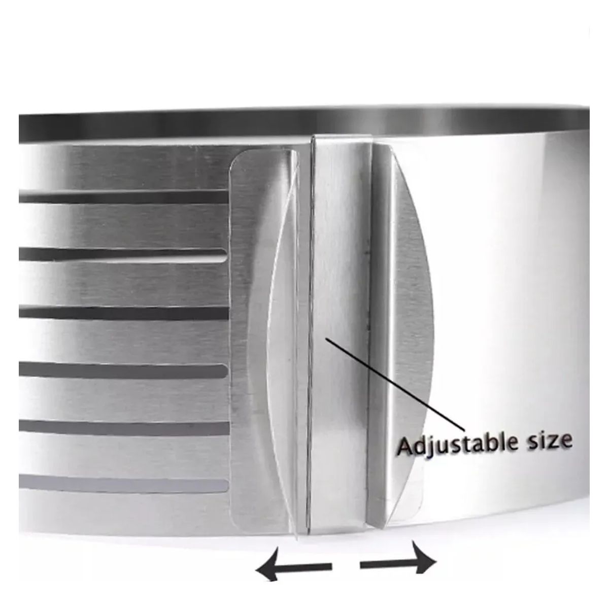 GENERICO - Cortador Bizcocho Ajustable 15-20cm Torta Queque Repostería Lisa Gris