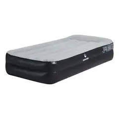 GENERICO - Colchon Inflable Electrico 1 Plaza Con Bomba Electrica Gris