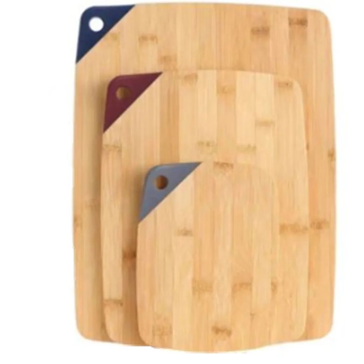GENERICO - Set De 3 Tablas De Madera Bambu Para Cortar De Cocina