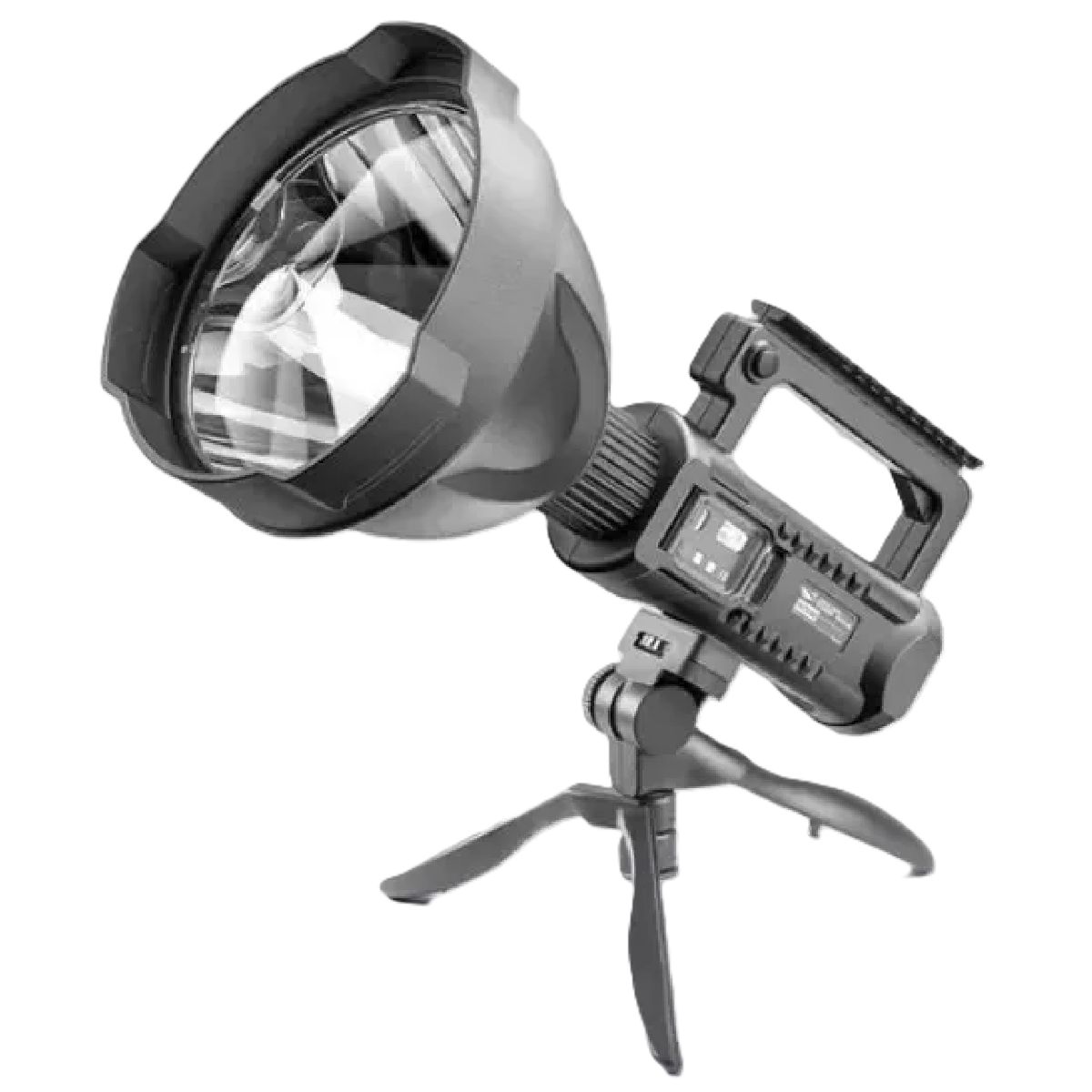 GENERICO - Foco Linterna Led Largo Alcance 600 Metros + Usb + Trípode Blanco