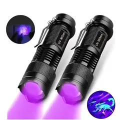 GENERICO - X2 Linterna Luz Ultravioleta Linternas Recargables Linterna