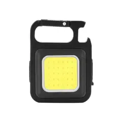 GENERICO - 3x Linterna Led Cob - Llavero Gancho Mosquetón Mini Light Blanco