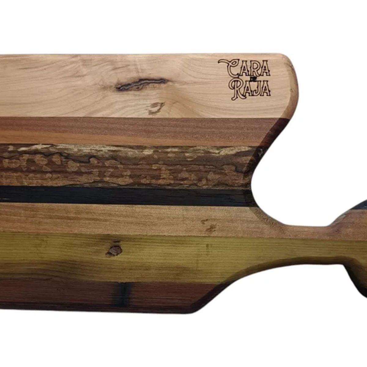 GENERICO - Tabla De Picoteo Insolente Rectangular 39x17 Cm Cara De Raja Lisa Marrón