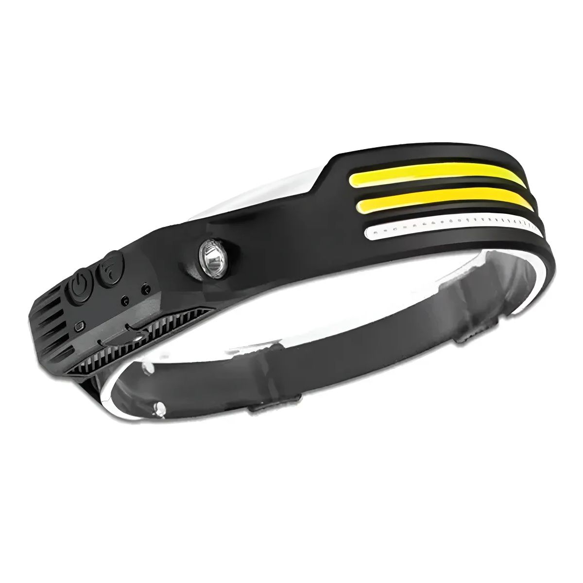 GENERICO - Linterna Frontal Recargable Bicolor 3 Led Luz Camping