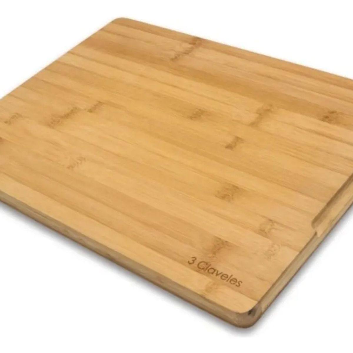 GENERICO - Tabla De Corte Tres Claveles Bambu  4666 Cocina 40x30 Cm Marrón