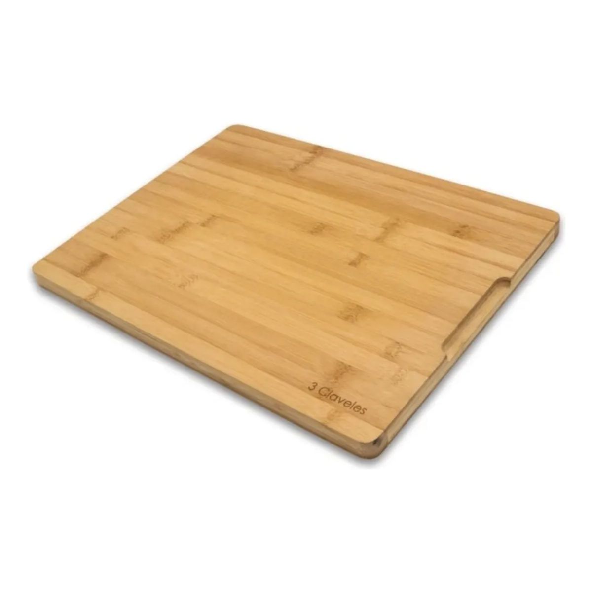 GENERICO - Tabla De Corte Tres Claveles Bambu  4666 Cocina 40x30 Cm Marrón
