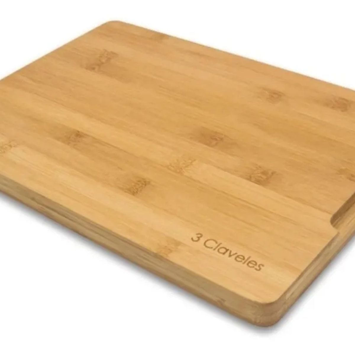 GENERICO - Tabla De Corte Tres Claveles Bambu  4665 Cocina 33 X 23 Cm Marrón