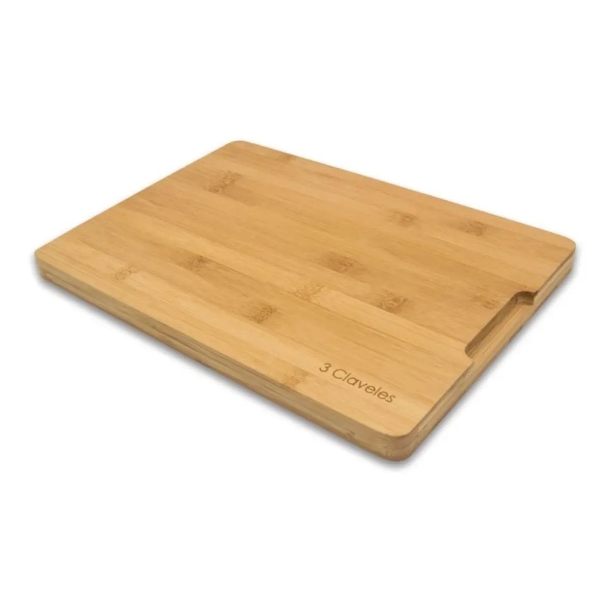 GENERICO - Tabla De Corte Tres Claveles Bambu  4665 Cocina 33 X 23 Cm Marrón