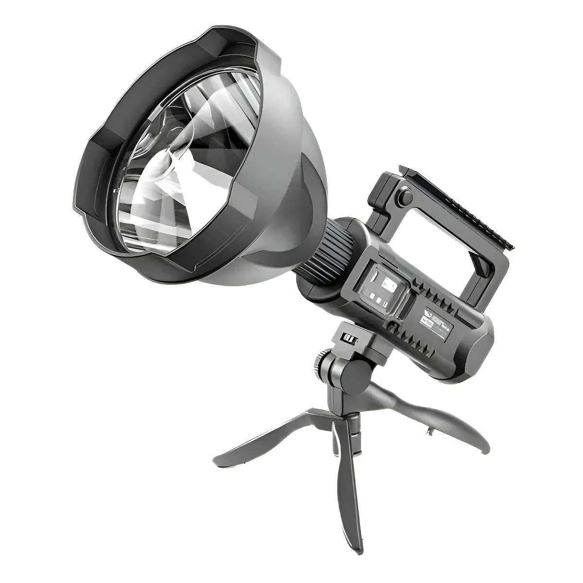 GENERICO - Foco Linterna Led Largo Alcance + Usb + Trípode Blanco