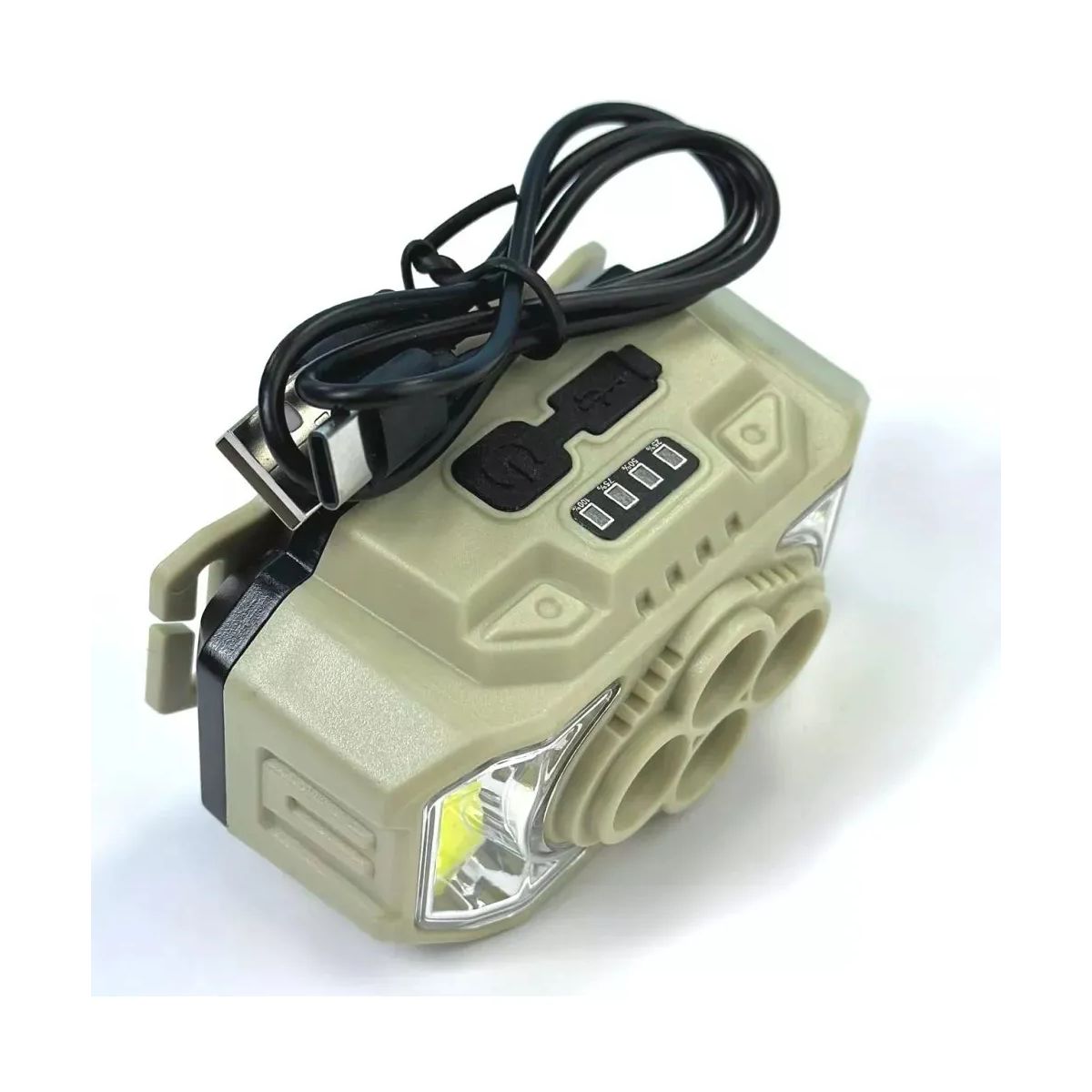 GENERICO - Linterna De Cabeza Potente Recargable Hx-815 Blanco Beige