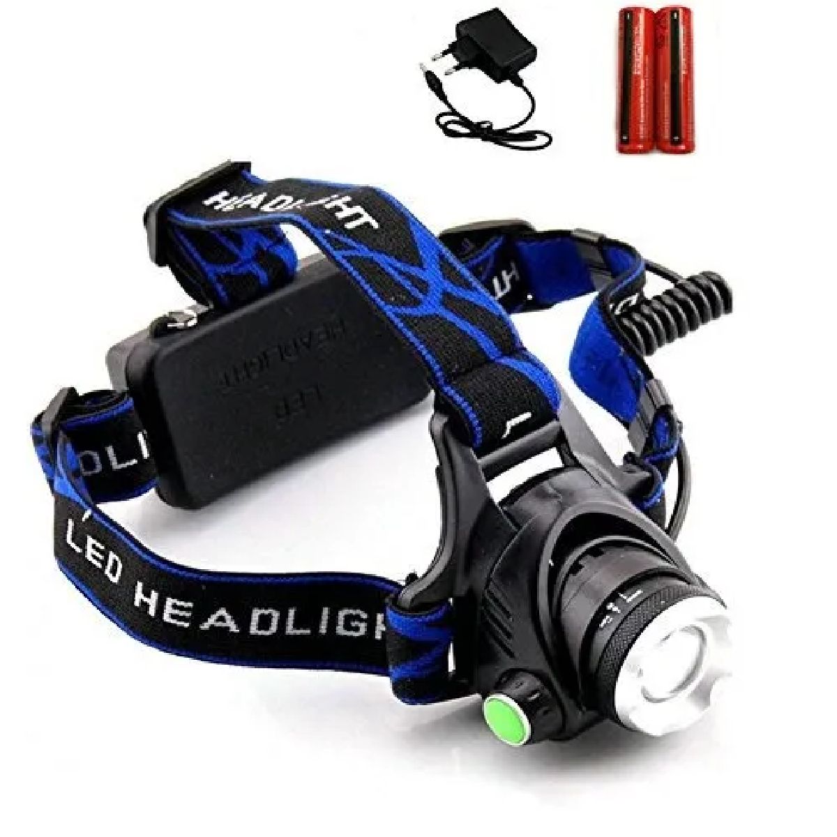 GENERICO - Pack X2 Linterna Frontal De Cabeza Led Recargable 1600 L