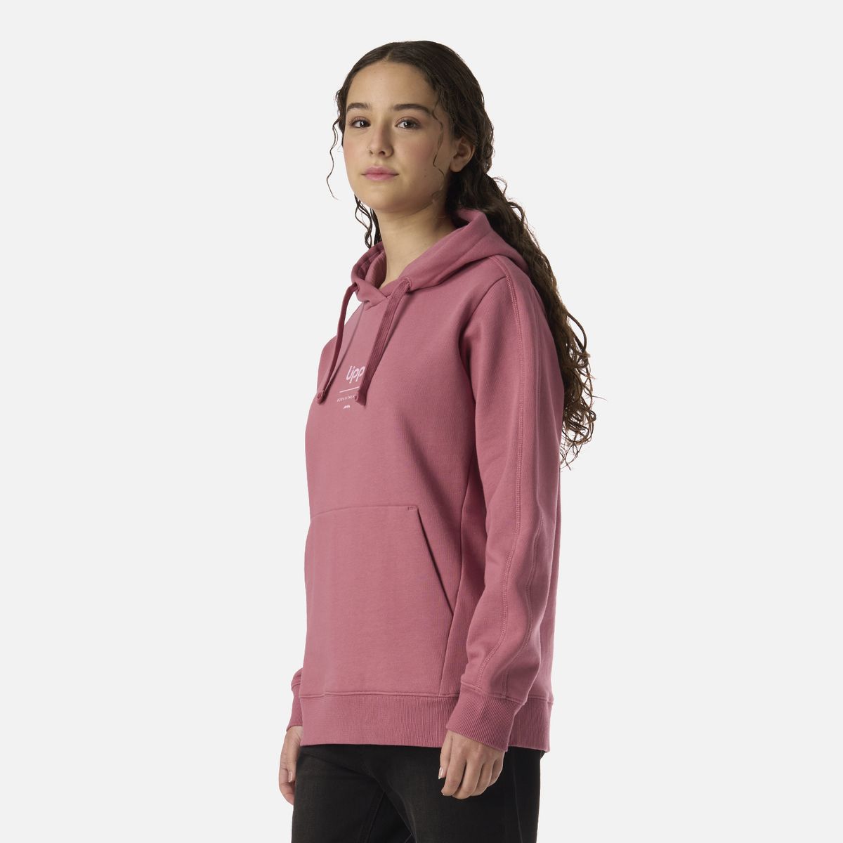 LIPPI - Polerón Teen Girl Ulmo Mid Point Hoody Sweatshirt Rosa Oscuro Lippi