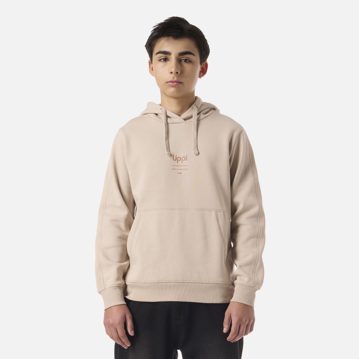LIPPI - Polerón Teen Boy Ulmo Mid Point Hoody Sweatshirt Beige Lippi