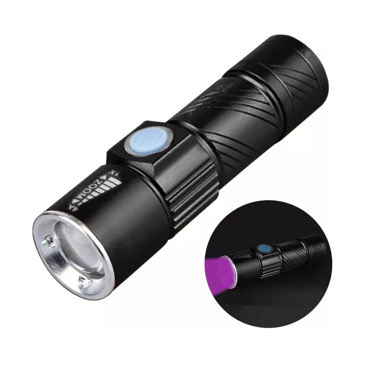 GENERICO - Linterna Uv Ultravioleta Led Recargable Usb Detector Billete