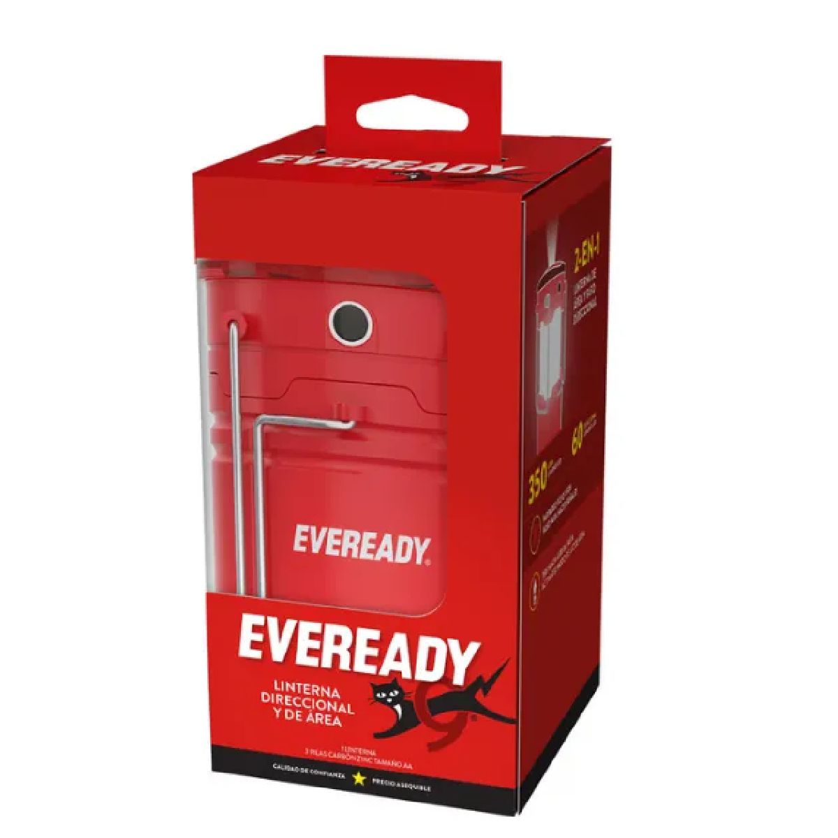 GENERICO - Linterna 2 En 1 Direccional Y De Área 3 Pilas Aa Eveready