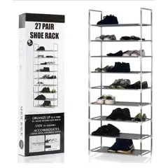 GENERICO - Zapatero Estante 27 Pares 9 Niveles Metálica Y Plástico