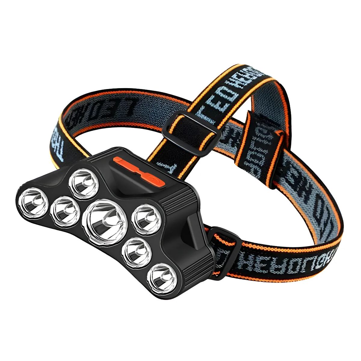 GENERICO - Linterna Frontal 7led Impermeable Recargable Por Usb Luz Blanco Frío Negro