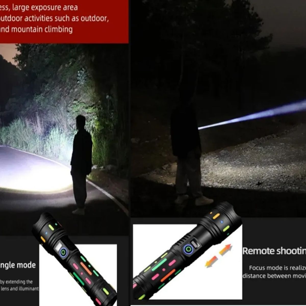 GENERICO - 20000lm Linterna Táctica Alta Potencia Con Pantalla Digital