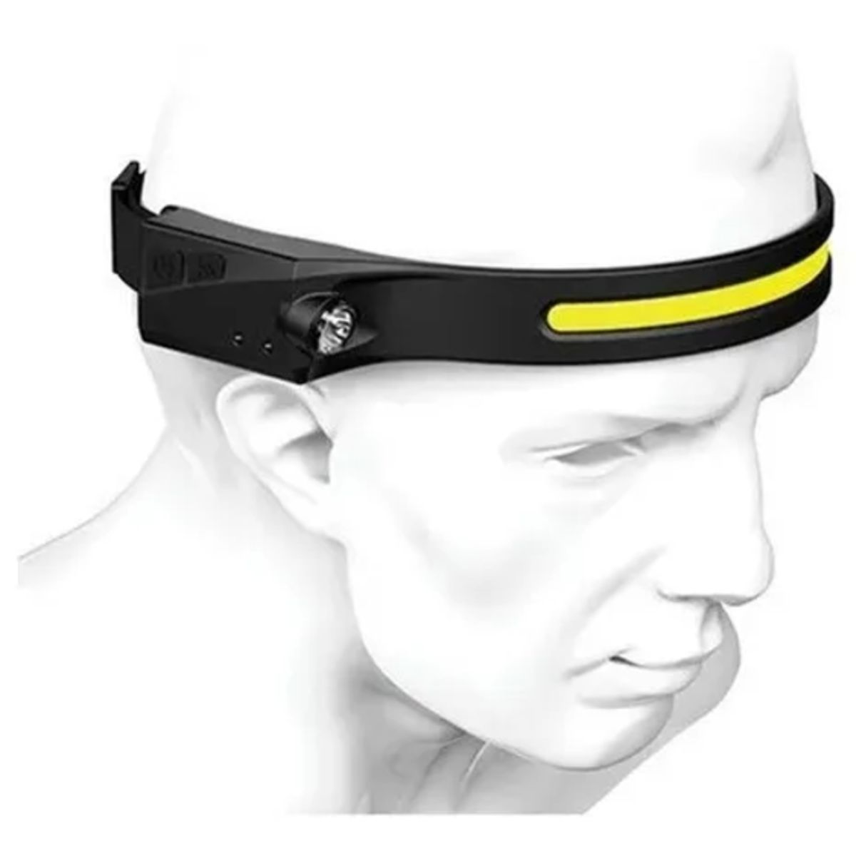 GENERICO - Linterna Cintillo Con Sensor Para Uso Frontal Cabeza 1 Tira Color De La Linterna Negro Color De La Luz Blanca Blanco