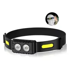 GENERICO - Linterna Frontal Led Recargable Con Sensor Cinta Ajustable