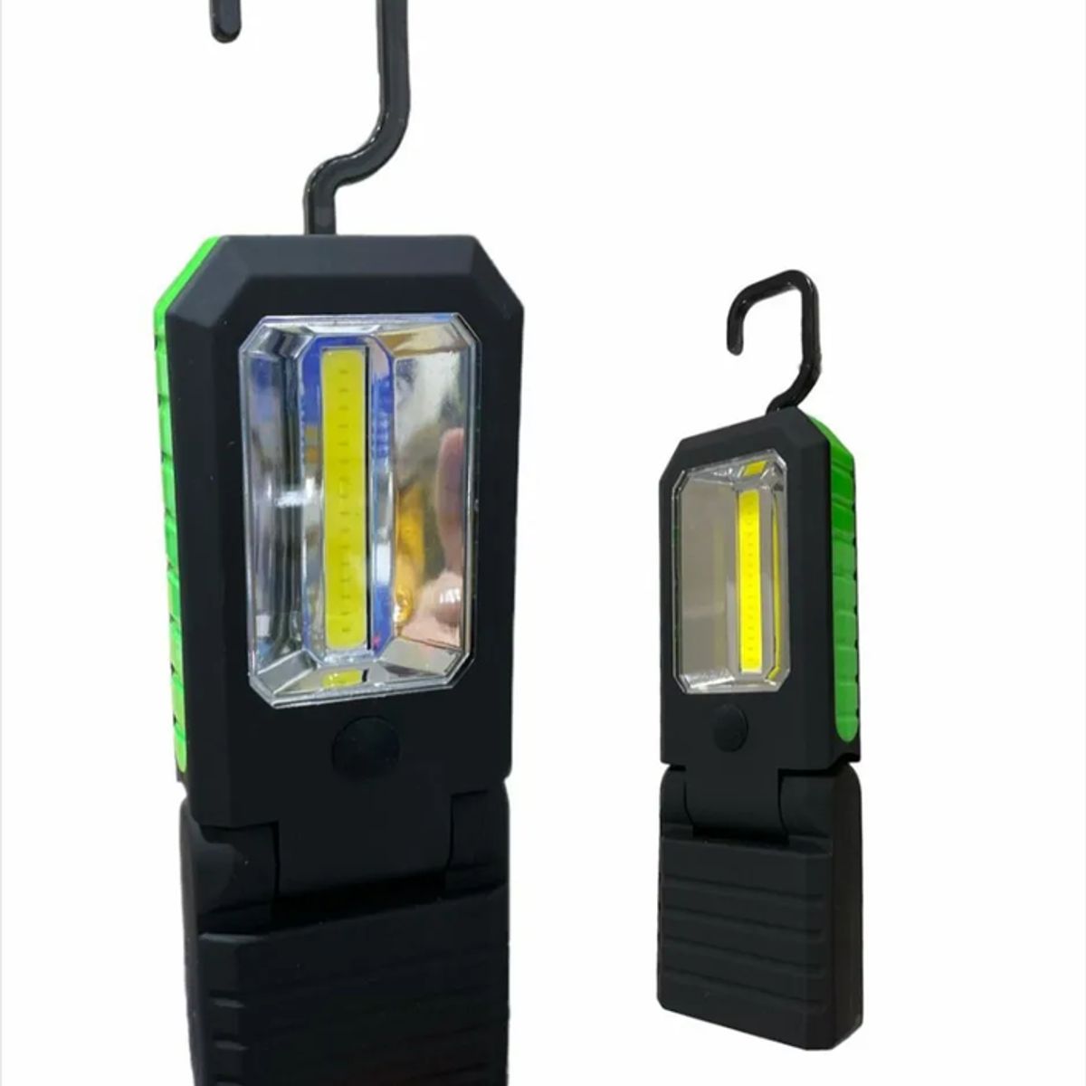 GENERICO - Pack 12 Unidades De Linternas 1 Cob 3 Led Con Imán Y Gancho Blanco