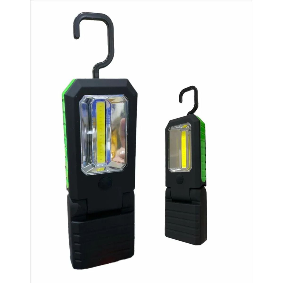 GENERICO - Pack 12 Unidades De Linternas 1 Cob 3 Led Con Imán Y Gancho Blanco