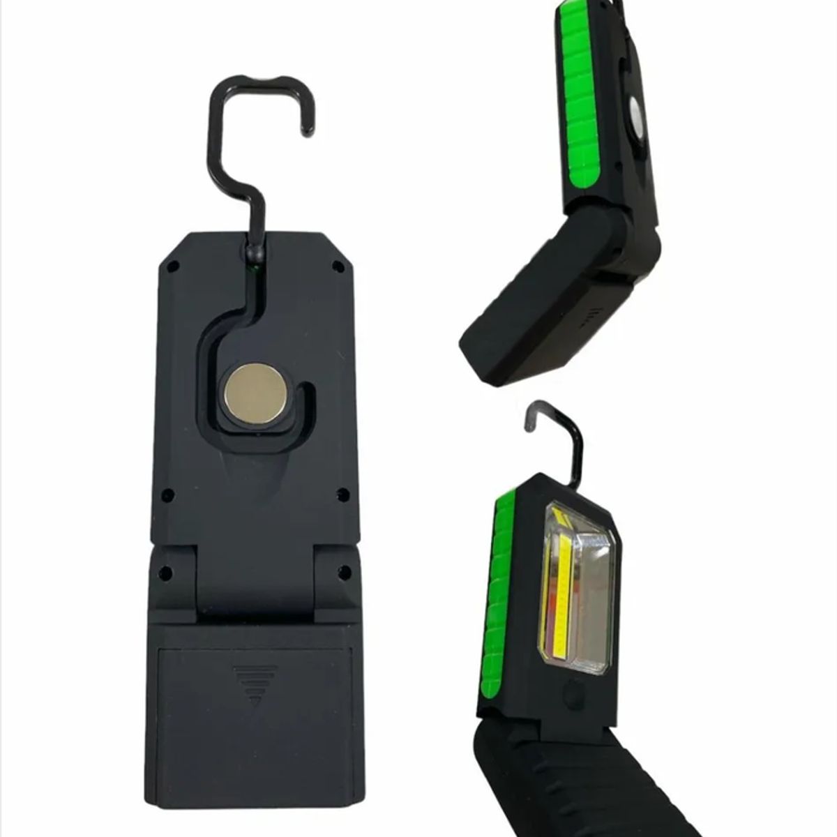 GENERICO - Pack 12 Unidades De Linternas 1 Cob 3 Led Con Imán Y Gancho Blanco