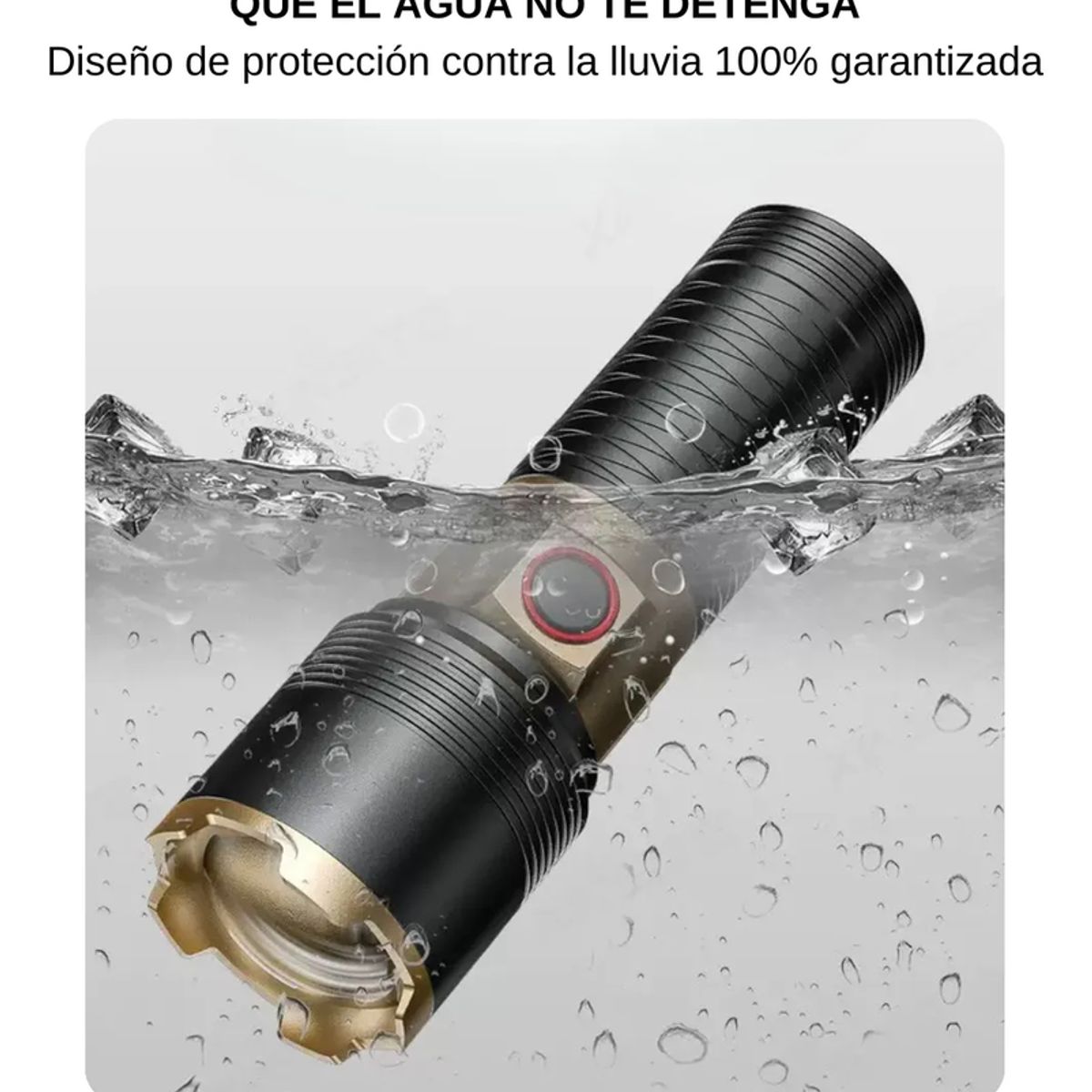 GENERICO - Potente Linterna Coba Con Haz De Luz Tipo Laser Para 2000m Blanca Negro