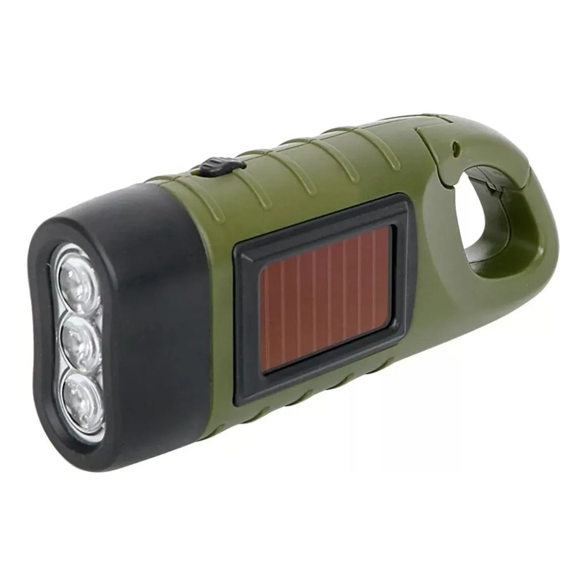 GENERICO - Linterna Outdoor Recargable Con Dinamo Y Por Energia Solar