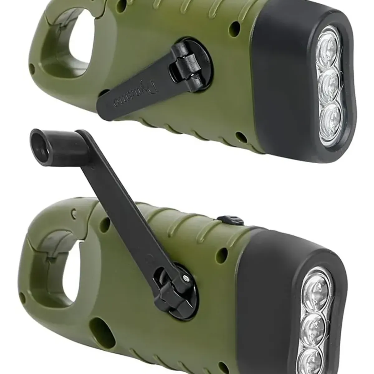 GENERICO - Linterna Outdoor Recargable Con Dinamo Y Por Energia Solar