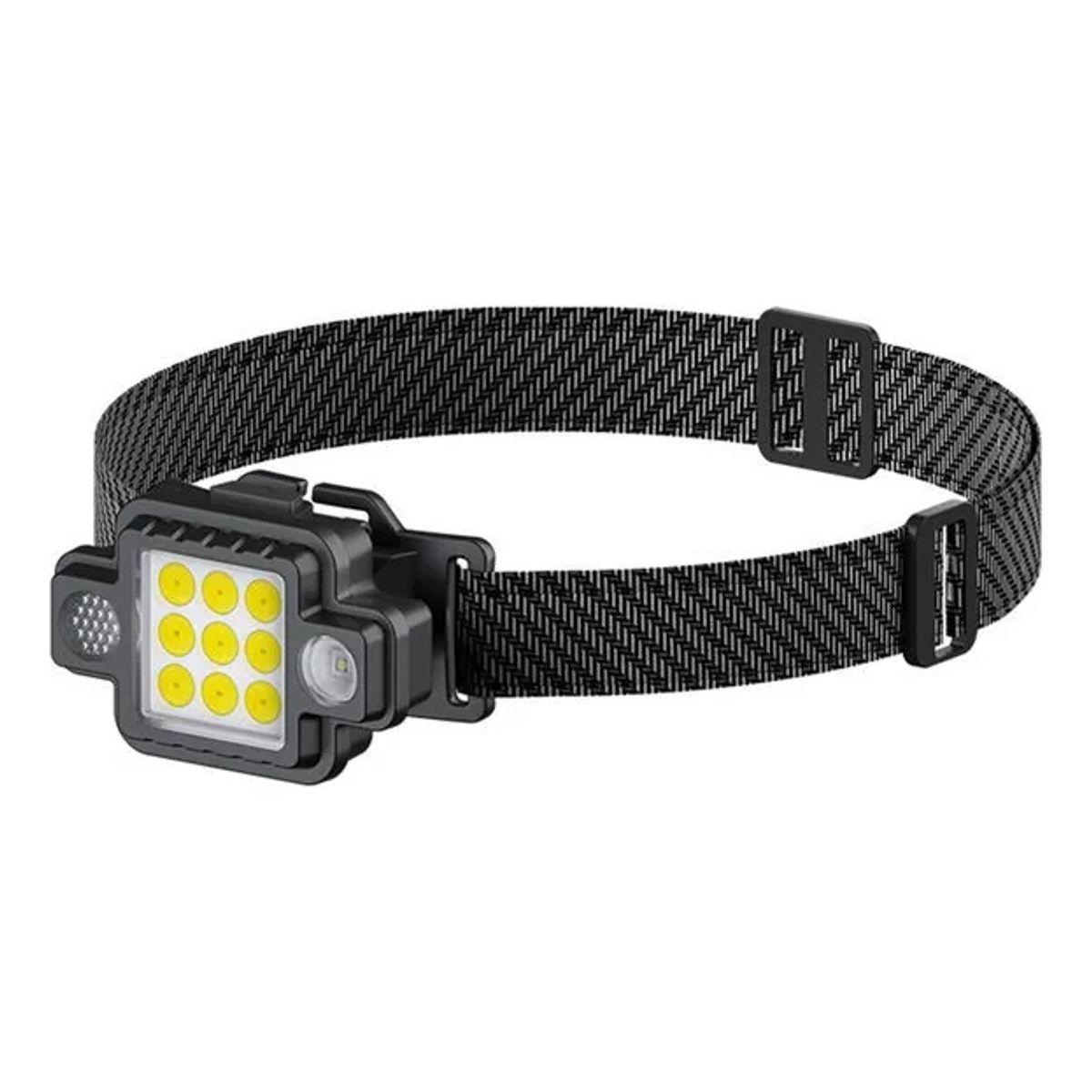 GENERICO - Linterna Led Cintillo Con Llavero Usb Para Acampar Blanco Negro