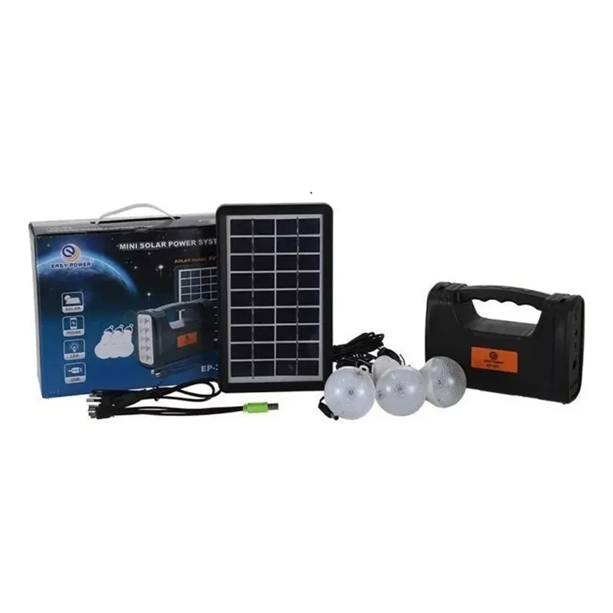 GENERICO - Kit De Energía Solar Sistema De Iluminación Multiuso Camping