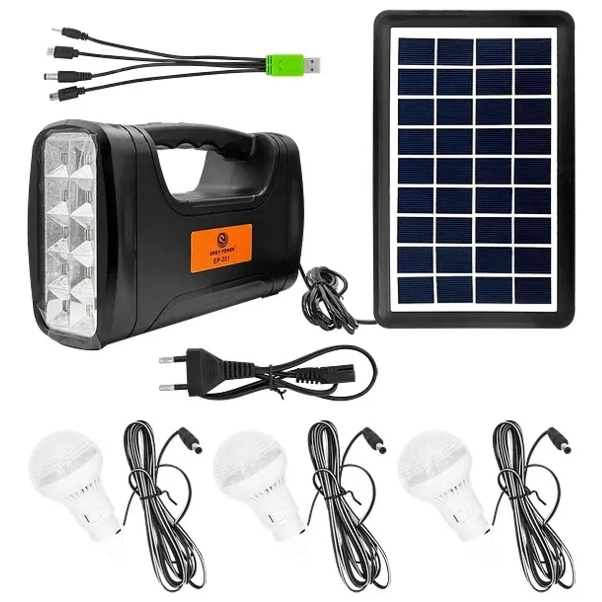 GENERICO - Kit De Energía Solar Sistema De Iluminación Multiuso Camping