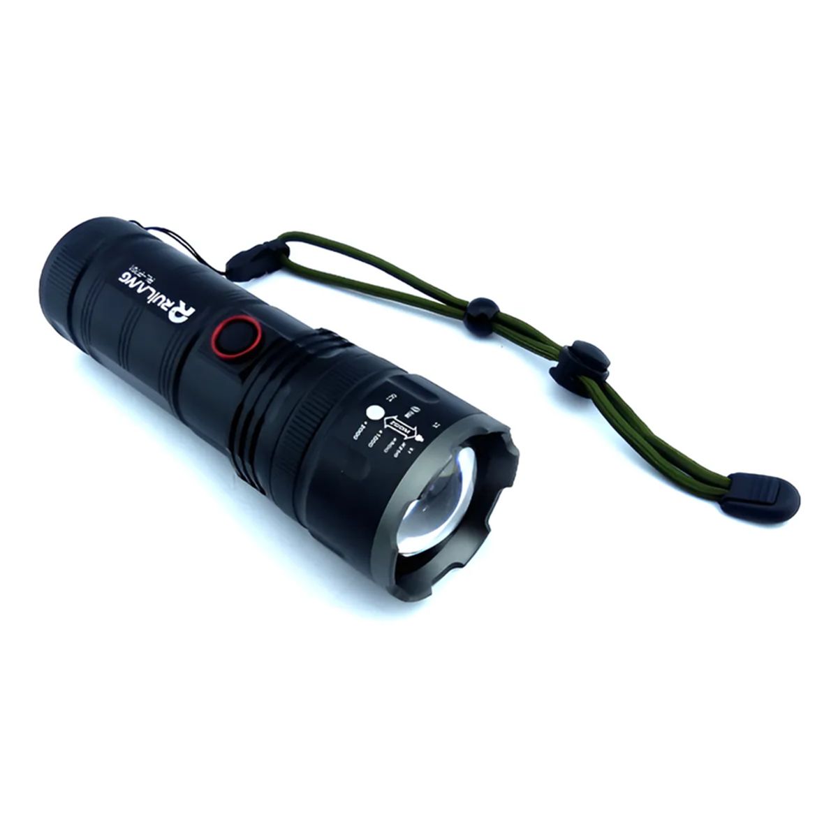 GENERICO - Linterna Led P70 Y Power Bank Con Zoom E Indicador De Carga Blanco Negro