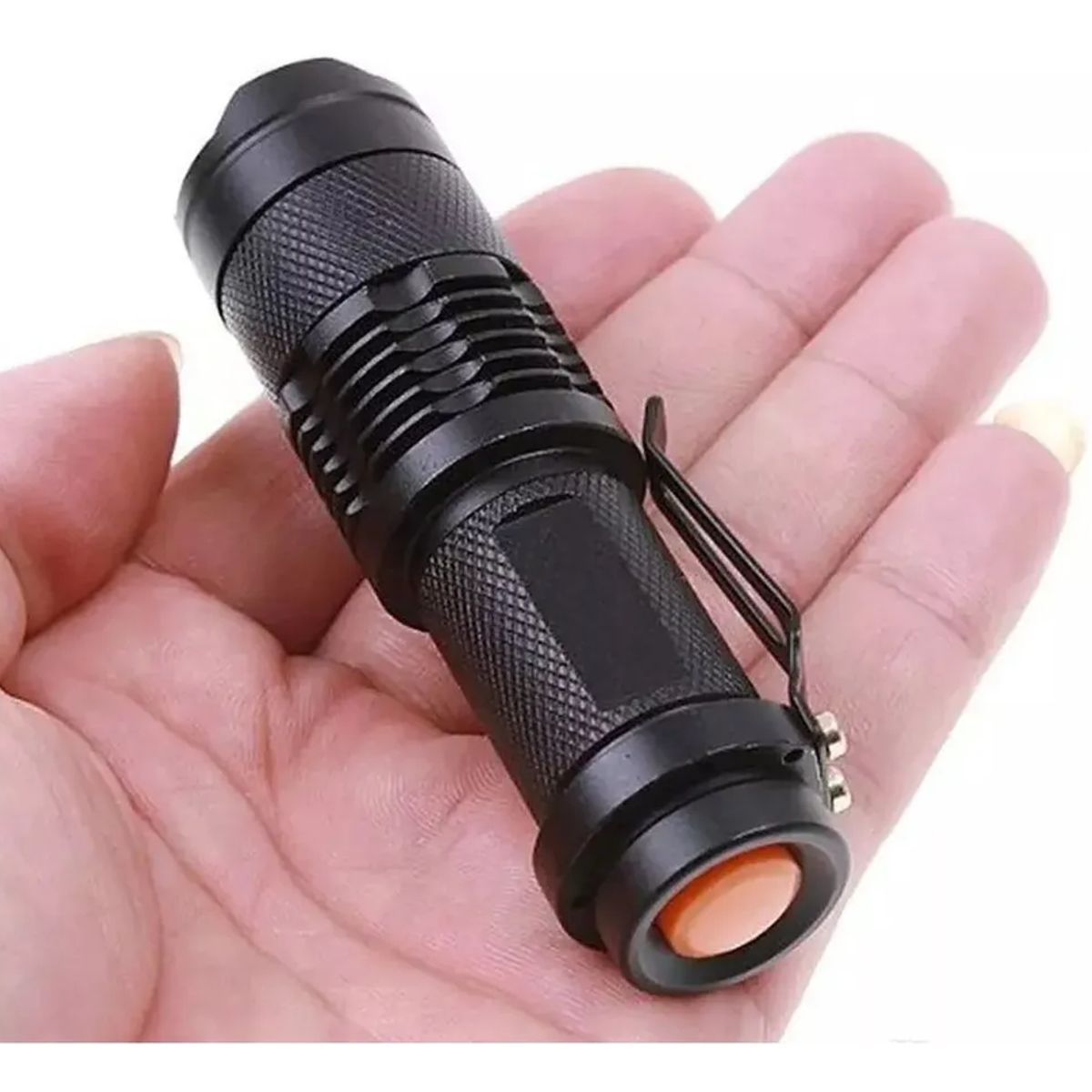 GENERICO - Linterna Uv Ultravioleta Led  Con Zoom Usa Pilla Aa Metal Violeta Negro