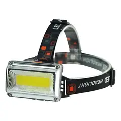 GENERICO - Foco Minero Linterna Cabeza 4 Tipos Luz Led Frontal Usb Blanco Negro