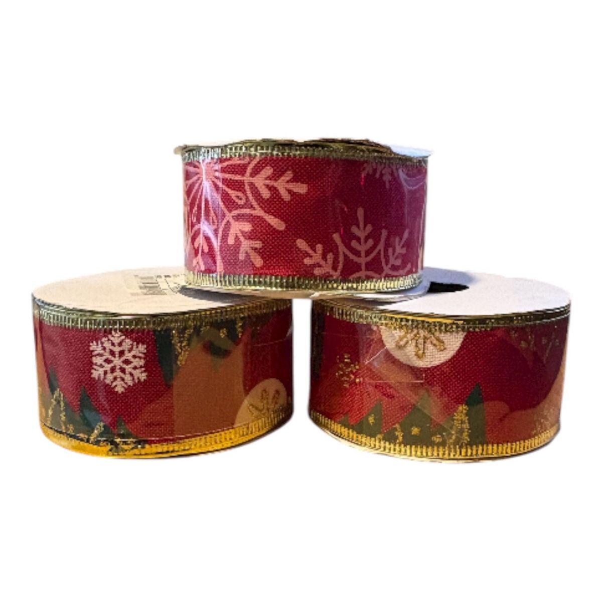 GENERICO - Pack 3 Cinta Para Árbol De Navidad Decorativa 2.7 mt x 3.5 cm