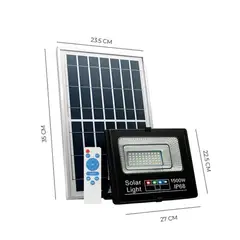 GENERICO - Foco Reflector Solar Led 1500w Control Remoto Ip68