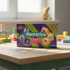 ADETEC - Pack Memorice 2 Tematicas Animales Y Frutas Didáctico