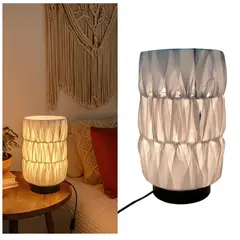 CAROLD STEVENS - Lámpara Velador Macramé