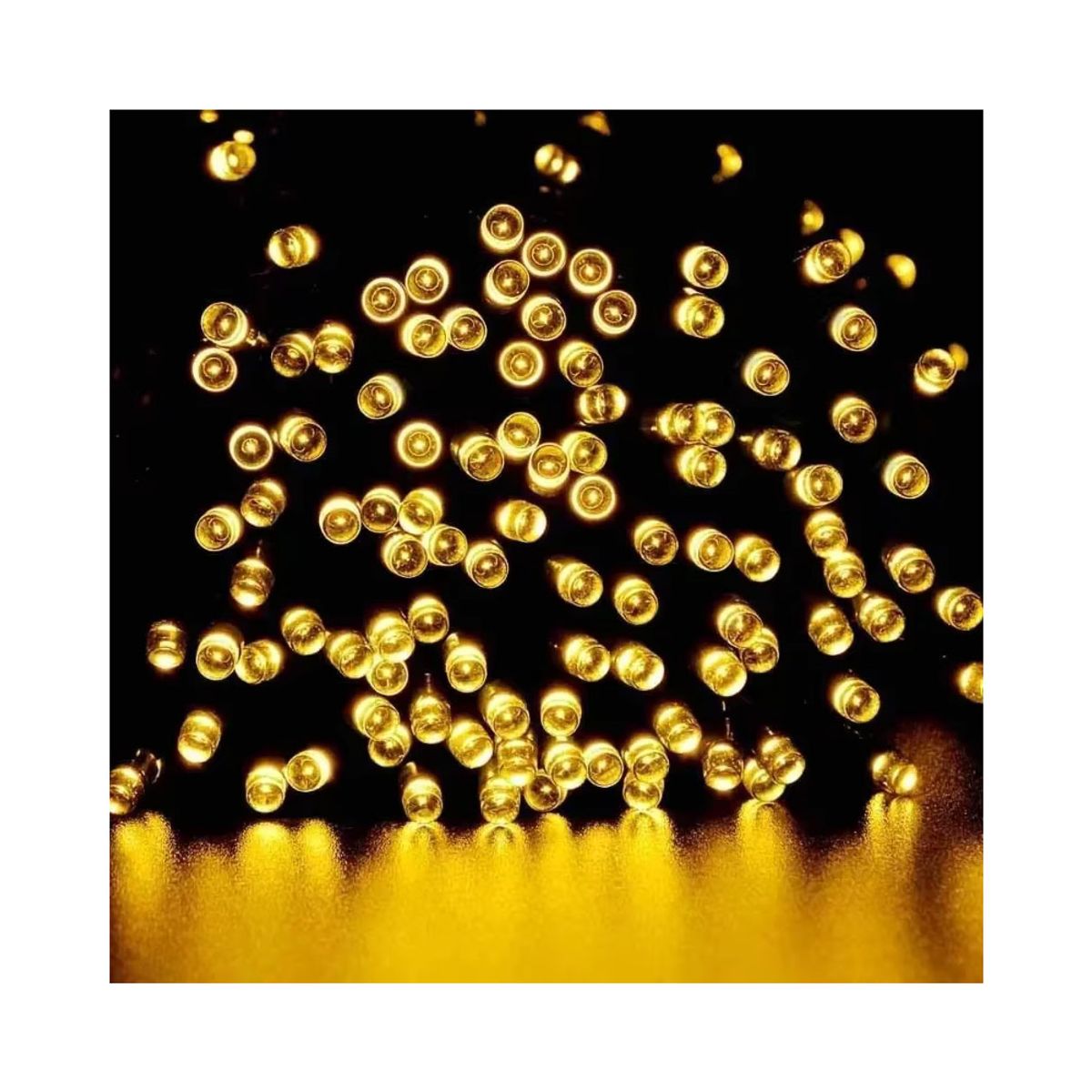 GENERICO - Luces Solares Navidad Guirnalda 10 Mts 90 Led Luz Cálida