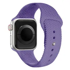 KBOD - Correa de Silicona Texturizada Para Apple Watch De 42 a 49mm Lila