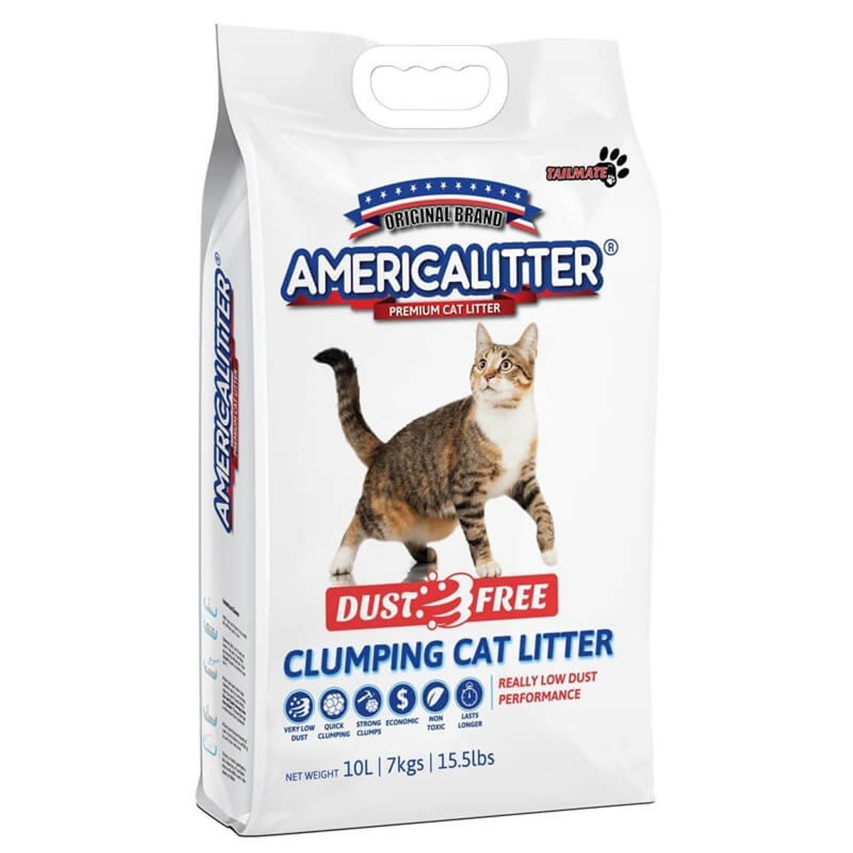AMERICA LITTER - Arena America Litter Dust Free Sin Aroma 7Kg