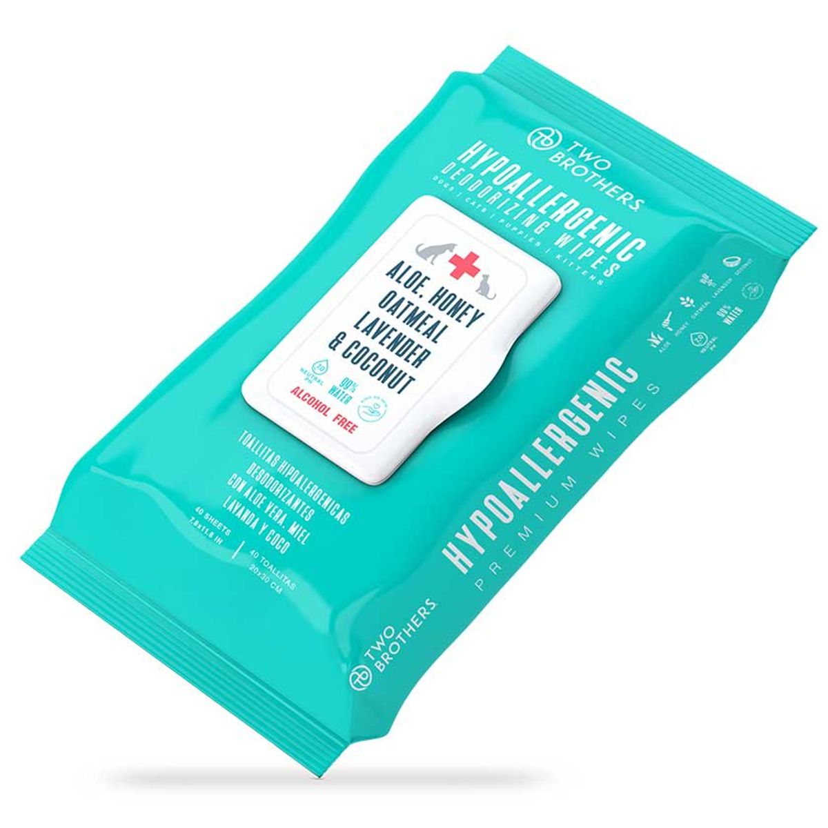 AMERICA LITTER - Toallitas Hipoalergénicas Two Brothers 40un