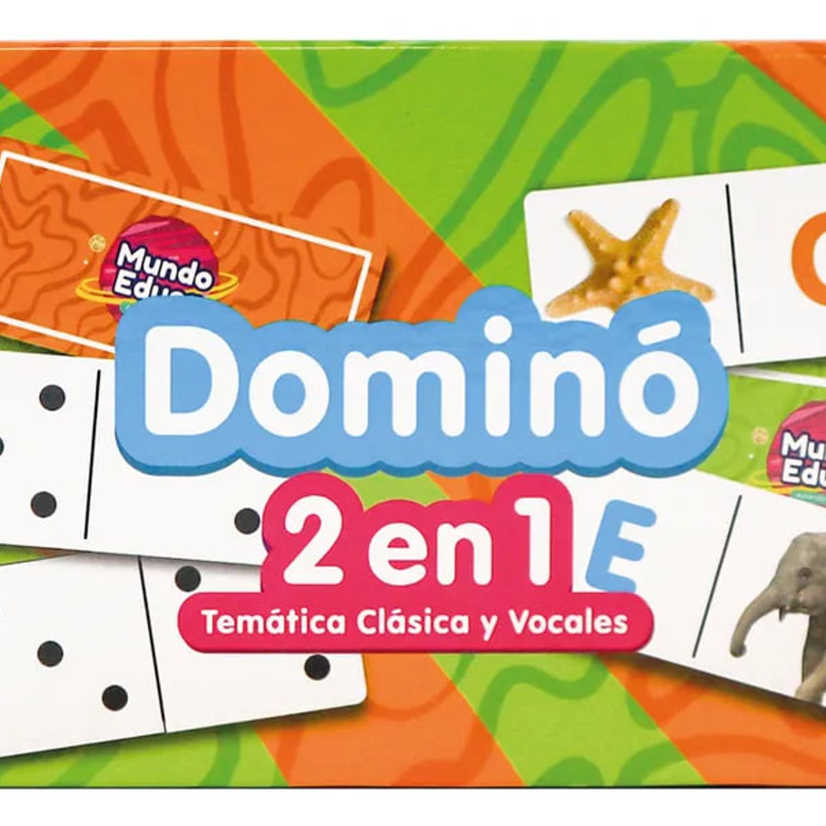 ADETEC - Pack Dominó 2 Temática Diferentes 56 Piezas Adetec Didáctico