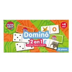 ADETEC - Pack Dominó 2 Temática Diferentes 56 Piezas Didáctico