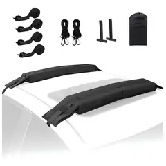 EVERSO - Barras De Techo Para Auto Plegable Universal Para Viajes - Negro