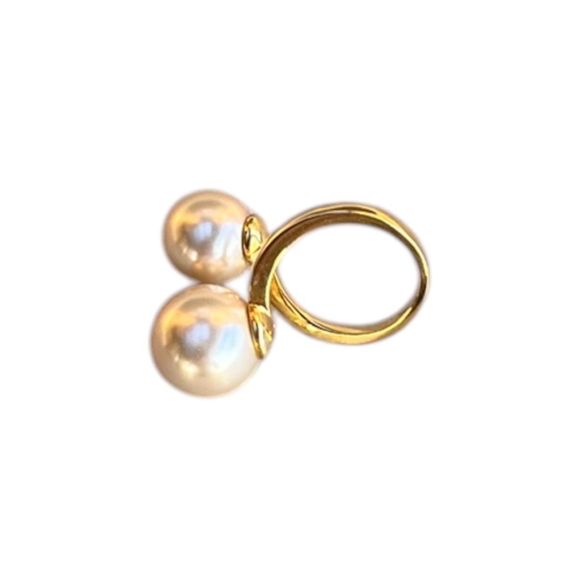 MALLORCA - Anillos de Perlas de Mallorca Dobles 10mm y 12mm Bañado en Oro 18K